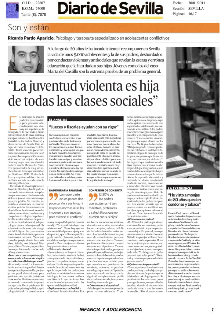 Entrevista al presidente de Adinfa en Diario de Sevilla (1)
